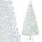 White Fiber Optic Christmas Tree with Multi-Color LED Lights and Foldable Metal Stand